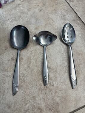 Vintage Finale N.S. Co Japan Stainless‎ Steel Serving Utensils 3 Pc Lot MCM